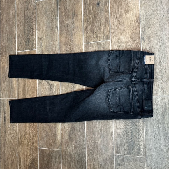 American Eagle AE NWT Super stretch Straight Leg Mid rise Dark Raven 6S #9336 - Picture 7 of 7